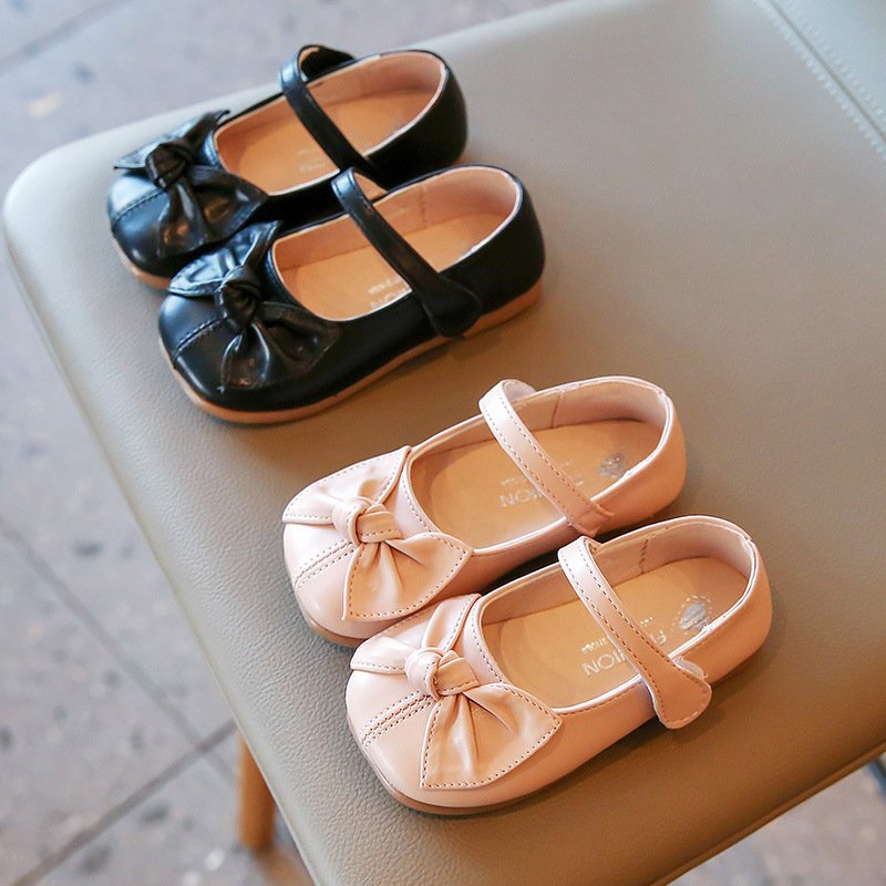 Mother&Kids Little girl sweet bow small leather shoes Children single shoes Princess shoes for girls