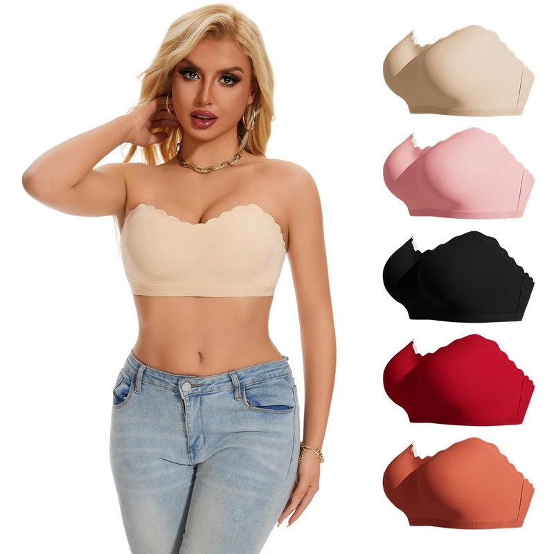 Underwear & Sleepwears Strapless Non Slip Bra For Women With Buckles On The Back