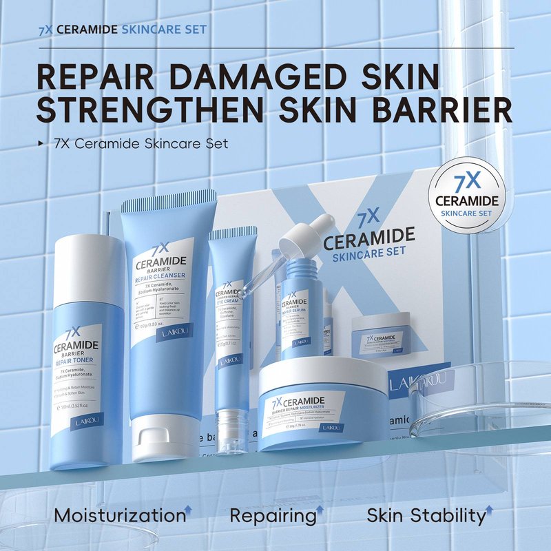 LAIKOU 5 - Piece Ceramide Facial Care Set (Gift Box) - Hydrating & Moisturizing