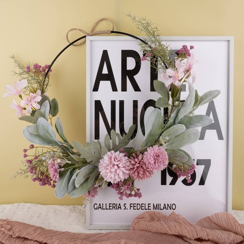 Wedding Design Yukino Tea Rose Ring Artificial Flower Home Decoration Flower Hand Bouquet Wall Decoration Wall Hanging CF01011