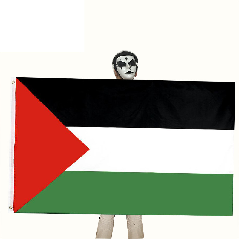 Flags Banners & Accessories Palestine 90*150cm Palestinian Flag Polyester Cloth Watermark 3*5FT Palestinian Flag