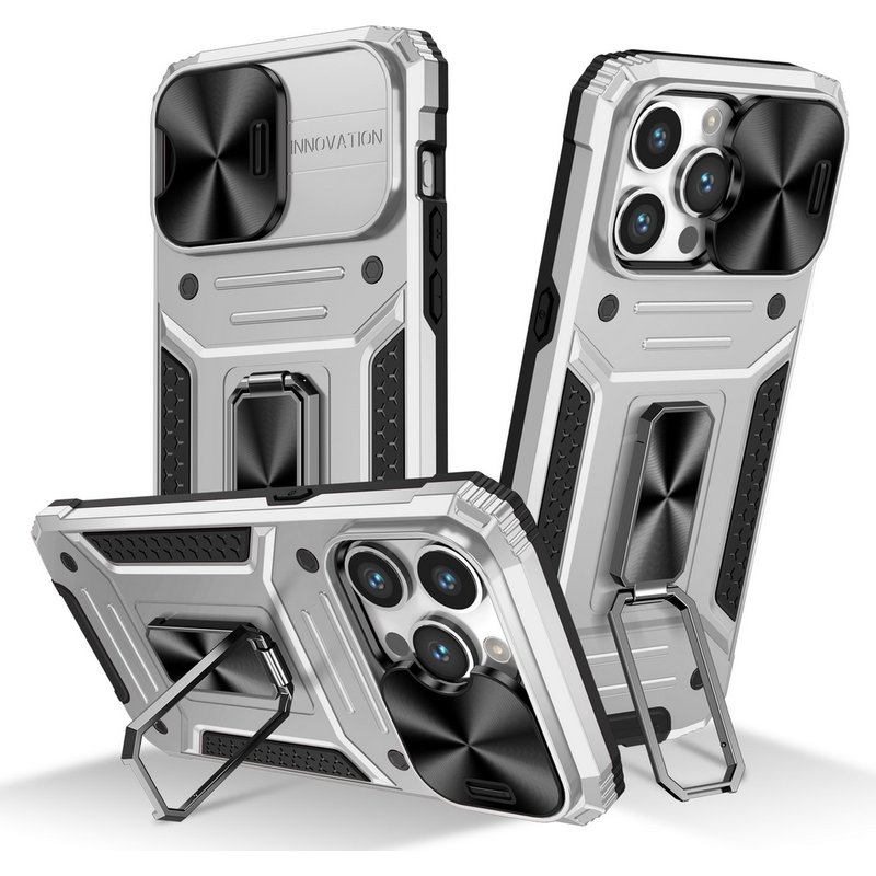 Removable Push-Pull Camera Protective Case For iPhone 15 Pro Max 14 Plus 14 Pro 13 Pro Max 12 Metal Ring Buckle Car