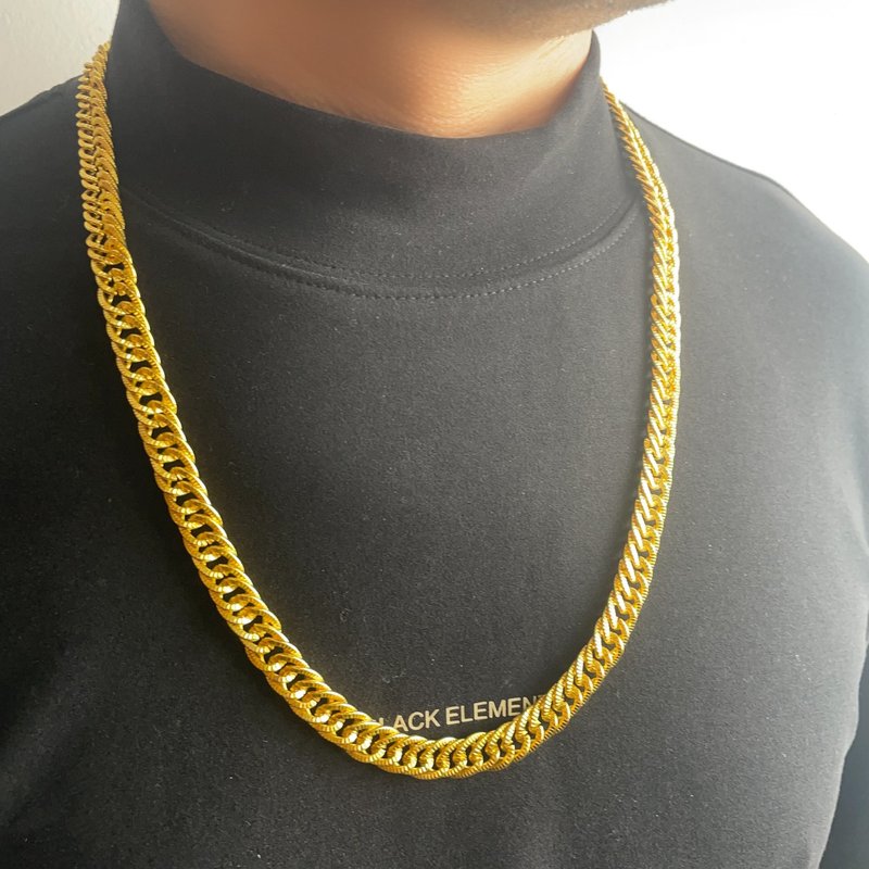 Hot Selling Popular Hip-Hop Chain Tycoon Photography Props, Hip-Hop Style Domineering Men's Large Gold Necklace Accessories,Rapper,No Fade