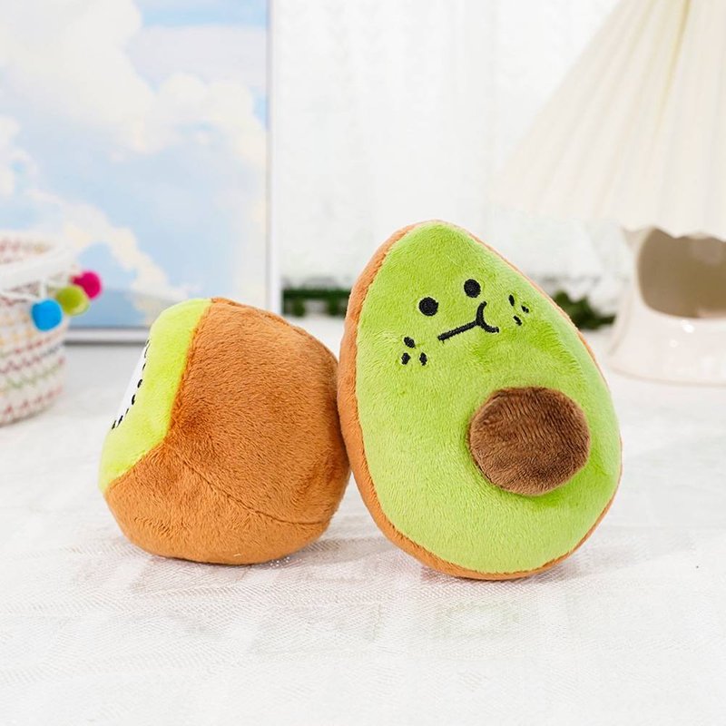 Pet plush avocado sound toy explosion tooth grinding boring dogs and cats