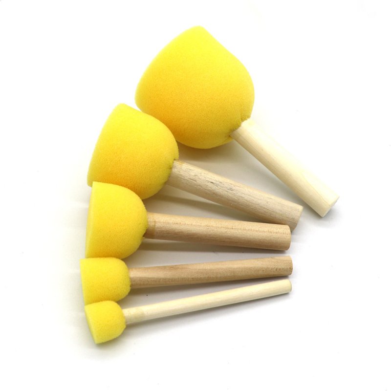 Children's art materials sponge painting brush graffiti painting round mushroom head seal kindergarten rubbing sponge stick