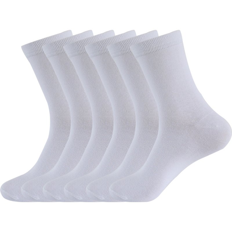 Plus-size men's socks Solid color dress socks casual cotton socks mid-tube socks men's and women's unisex socks plus-size