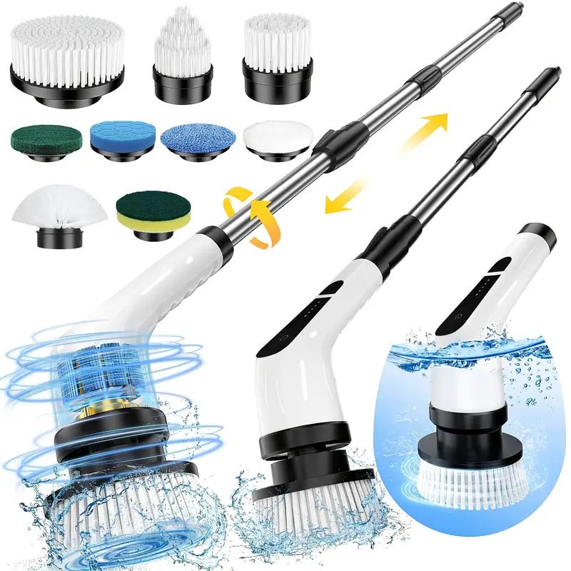 Home Furniture electric cleaning brush Fully automatic rotating telescopic handheld brush for cleaning fish tanks