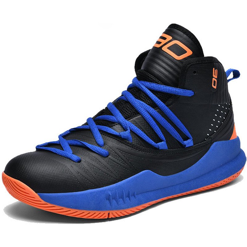 Summer non-slip basketball shoes high top men and women shock absorption boots breathable