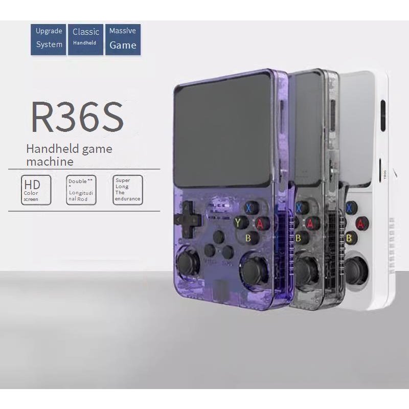 Video Game Consoles New R36S Open Source Handheld Game Console Portable Retro Arcade Game Nostalgic 3D Dual System Handheld