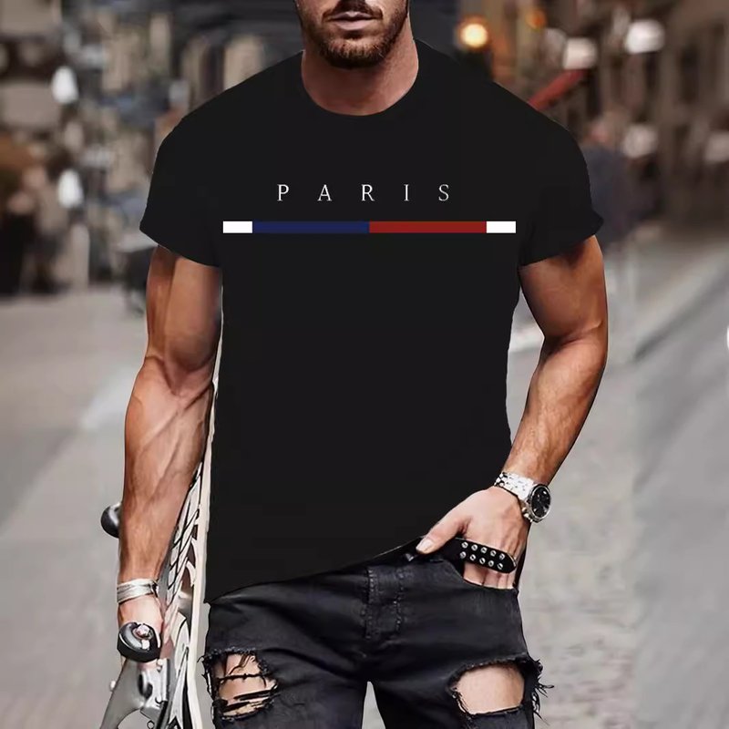 Men's Clothing T-shirt men's short-sleeved round neck pure cotton loose casual daily bottoming shirt
