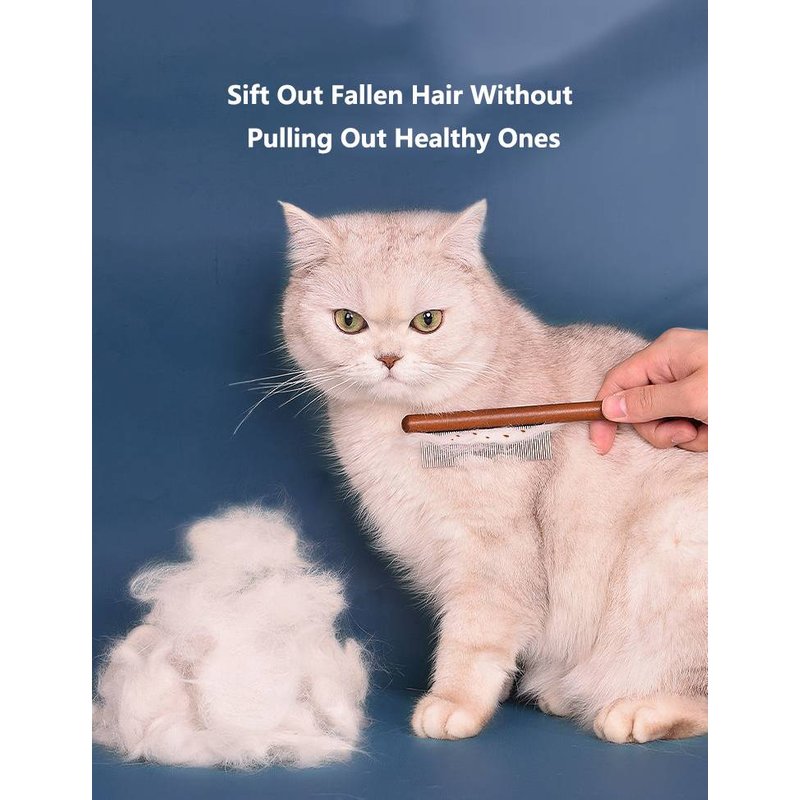 Pet Comb, Removes Loose and Dead Hair, Prevents Tangling, Cleans Fur, Eliminates Fleas and Other Dirt