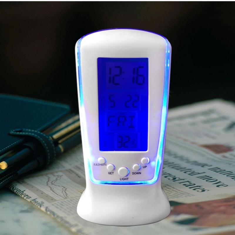 510 Mini small alarm clock LED luminous music alarm mute lazy electronic clock with temperature alarm clock