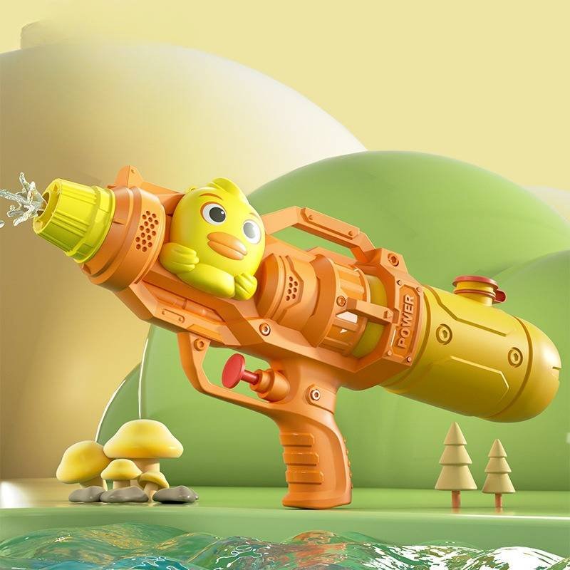 Water Gun Kids Toy Large Dual Nozzle Dinosaur Duck Water Blaster For Beach Pool Party Outdoor Splash Battle Game