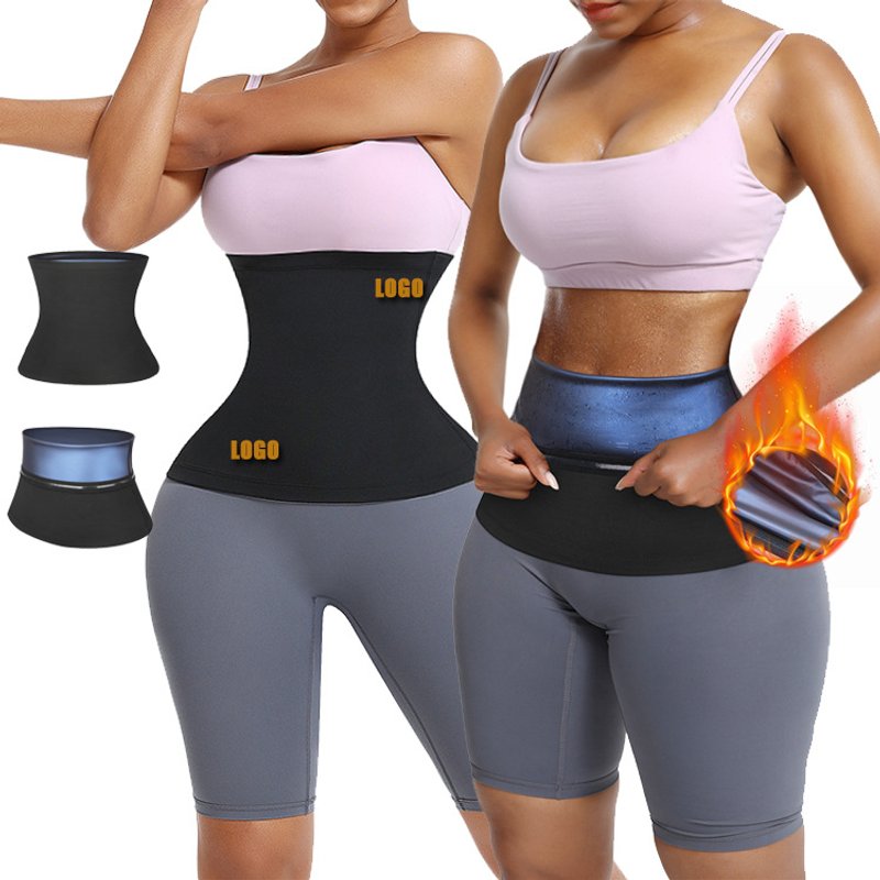 Waist Trainer, Sports, Fitness, Sweat, Corset, Women's Waist, Blue Film Coating, Sweat, Elastic Belly Control