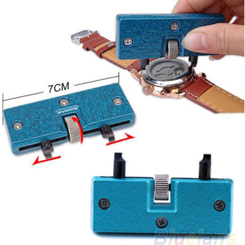 Qianbihe Adjustable Watch Back Case Cover Opener Remover Screw Wrench Repair Kit Tool