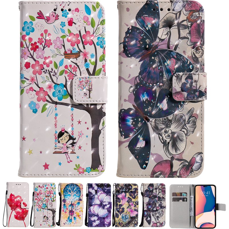 Wallet Leather Case For Samsung Galaxy S20 FE S10 S10E S9 S8 Plus Note 20 Ultra 10 9 8 A20 A30 A50 A51 A70 A71 A7 A6 Pho