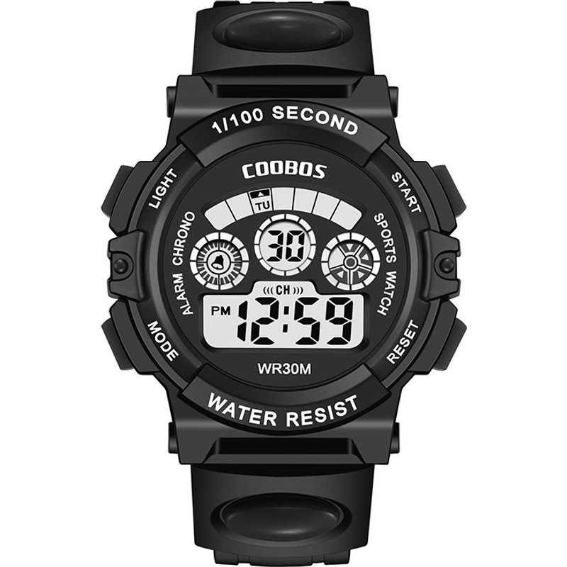 Fashion Children's Watch Multi-functional Calendar Glow-in-the-dark Sports Watch Seven-color Light Waterproof Student Electronic Watch