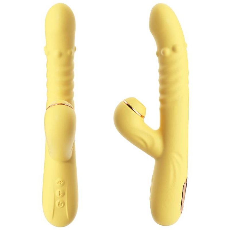 Sex Products Rotating Bead Stick Vibrator Telescopic Intelligent Heating Sucking Massage Female Device For Adults