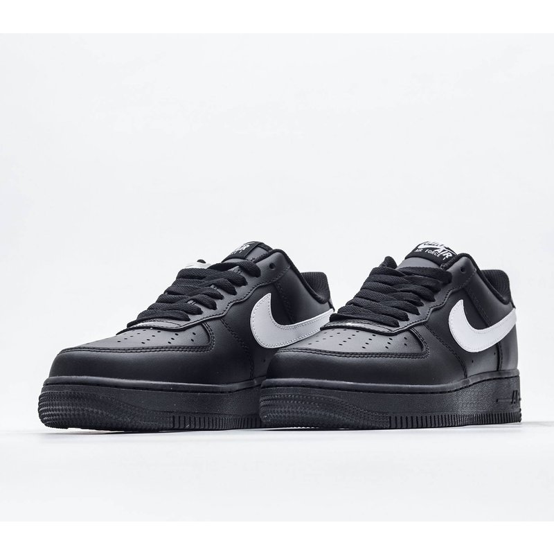 Men's Low Air-Force 1 '07 Fashion Shoes Black&White Color Sports and Casual Sneakers
