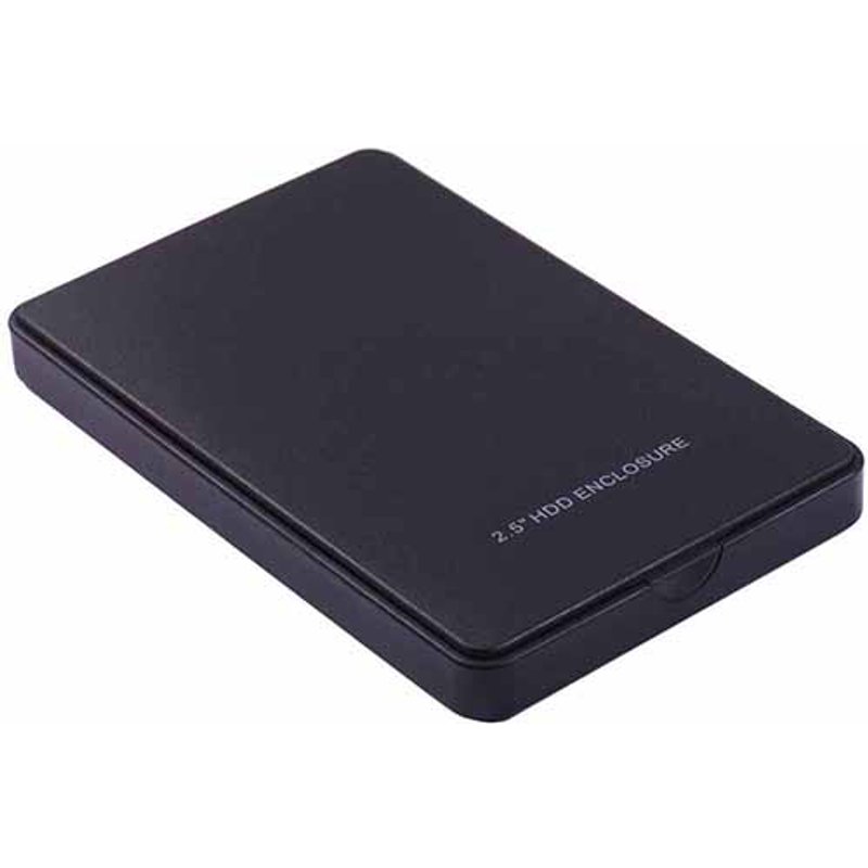 Black USB 2.0 HDD Enclosure SSD Case for 2.5 Inch External SATA Hard Disk Drive
