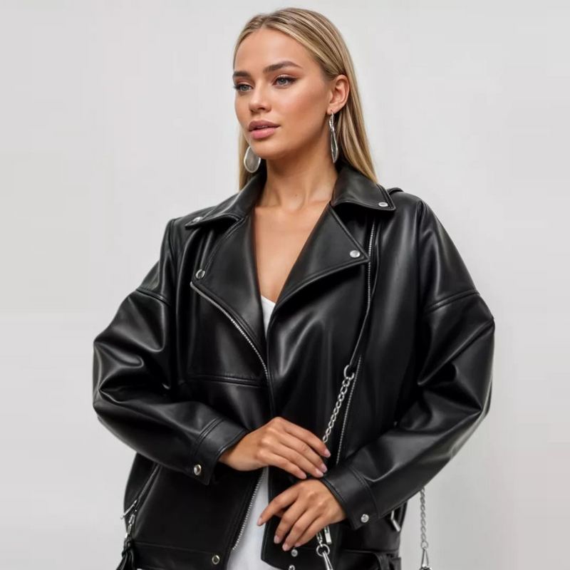 Women's Clothing jacket for women in spring, autumn and winter, street style jacket, street BF style, cotton PU leather jacket, motorcycle clothing