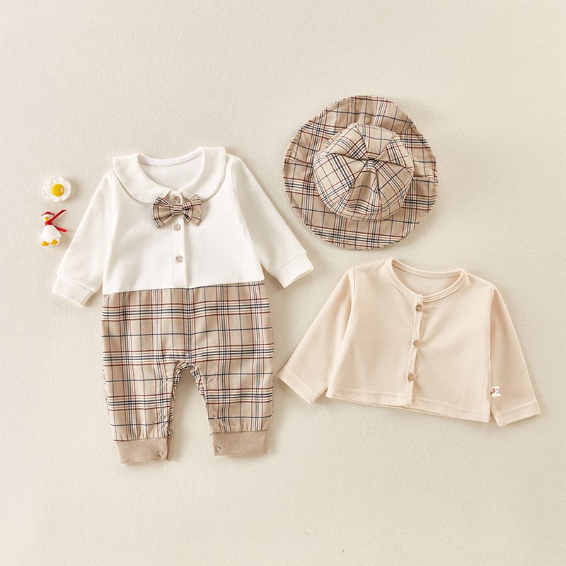 Newborn Baby Clothing Long Sleeve Spring And Autumn Men's Baby Onesie Fashion Two Sets Autumn Children's Clothing