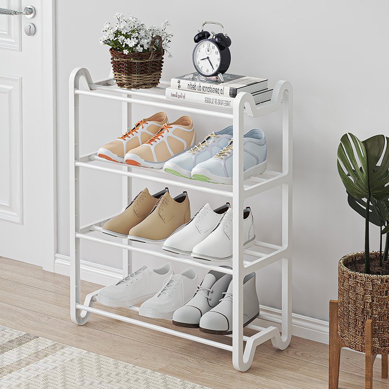 4-Tier Hanging Shoe Rack Space Saving Over The Door Organizer For Dorm Apartment Breathable Mesh Steel Frame