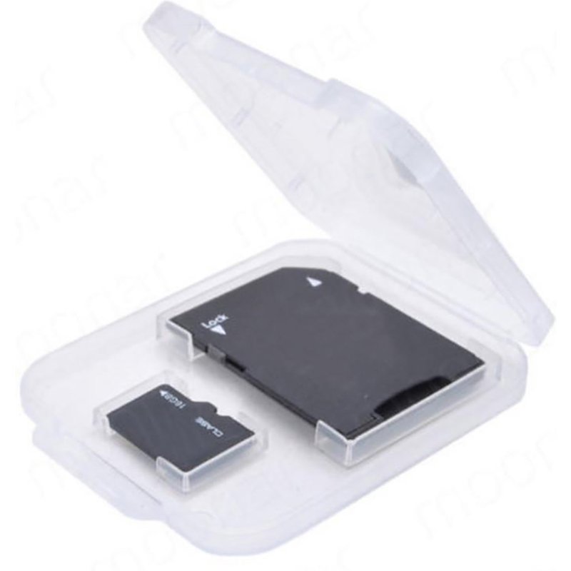 5 Pcs Clear Plastic Memory Card Case SD TF Card Storage Box Protection Holder