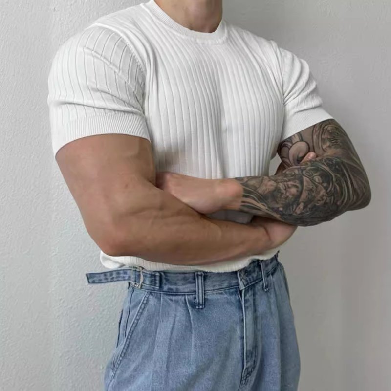 Men's Clothing Fashion High End T Shirt Men's Summer Sweater Breathable Casual Men's Short Sleeved Light Mature Men's T Shirt Top