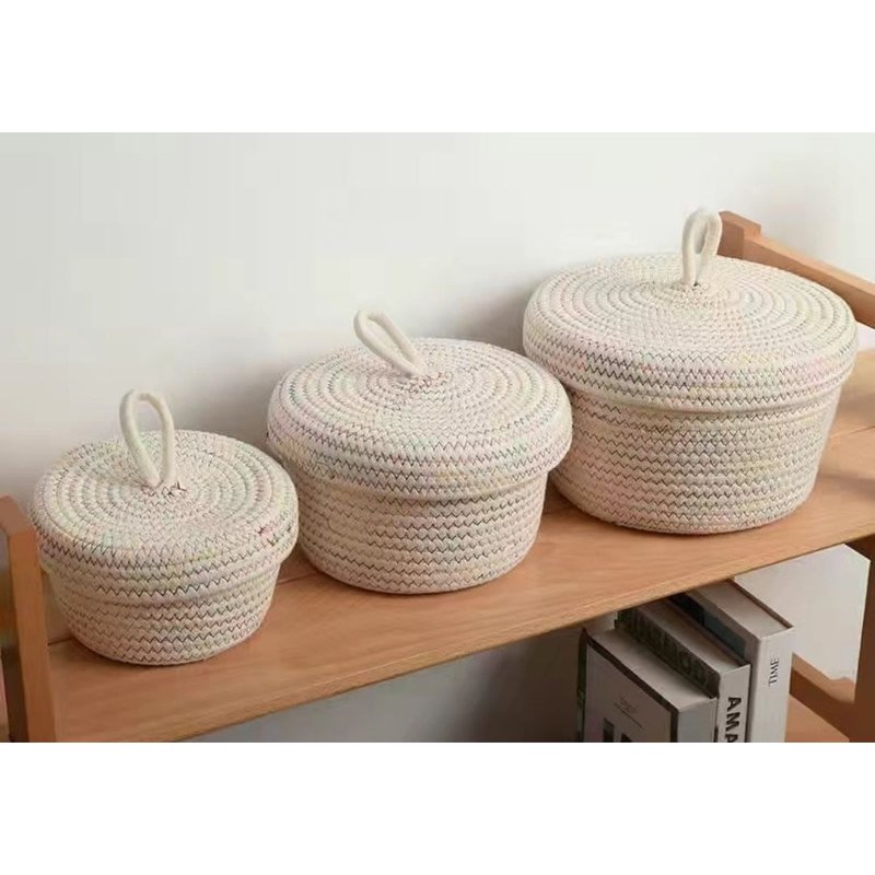 Home Woven Basket, Table Storage Box, Dining Table, Office