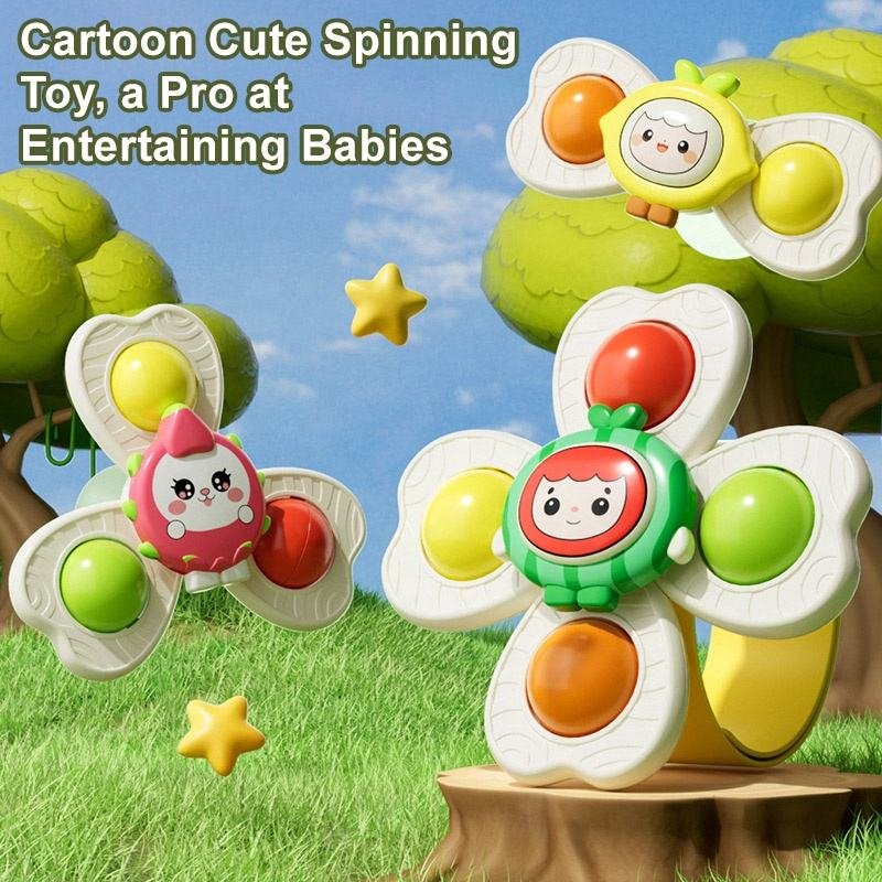 Baby Cartoon Suction Table Revolving Music Children's Baby Toy 01 Years Old Puzzle Grasp Training ChildrensToys