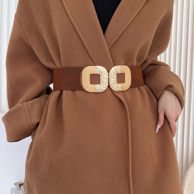 Ladies' Elastic Waistband Wide Waistband Decorative Suit Dress Fashionable And Personalized Belt