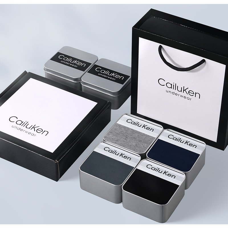 Simple Cotton Men's Underwear Graphene Antibacterial Crotch Breathable Men's Boxer Briefs