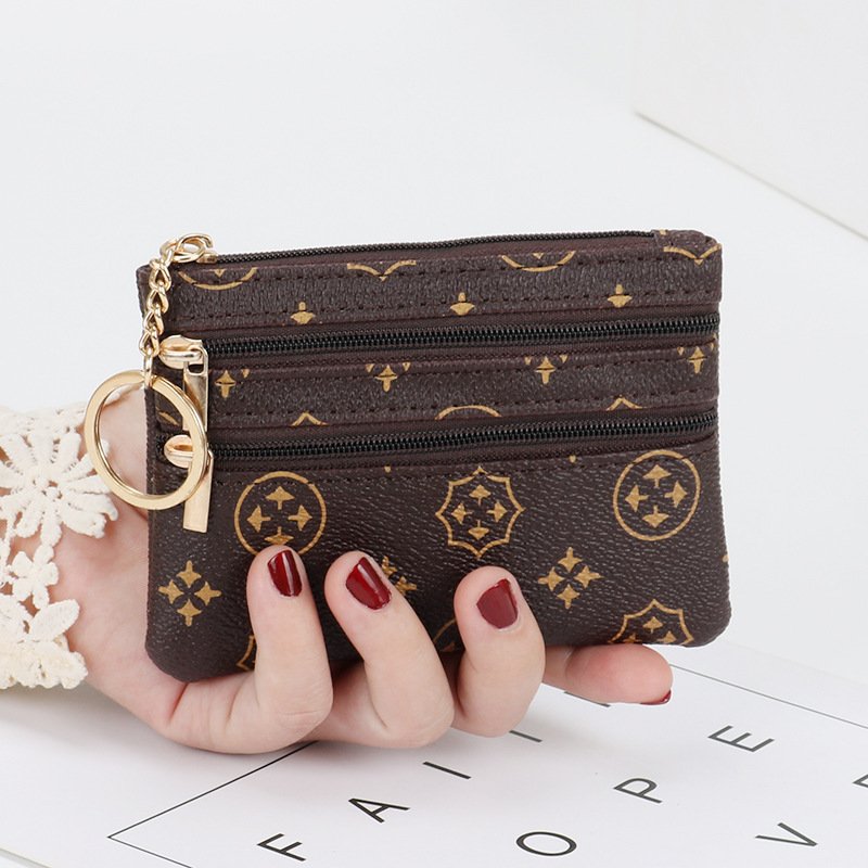 Luggage & Bags Coin Purse Short Genuine Leather Texture Small Wallet Multi Function Driver's License Card Holder Soft Leather Key Bag Zipper Bag