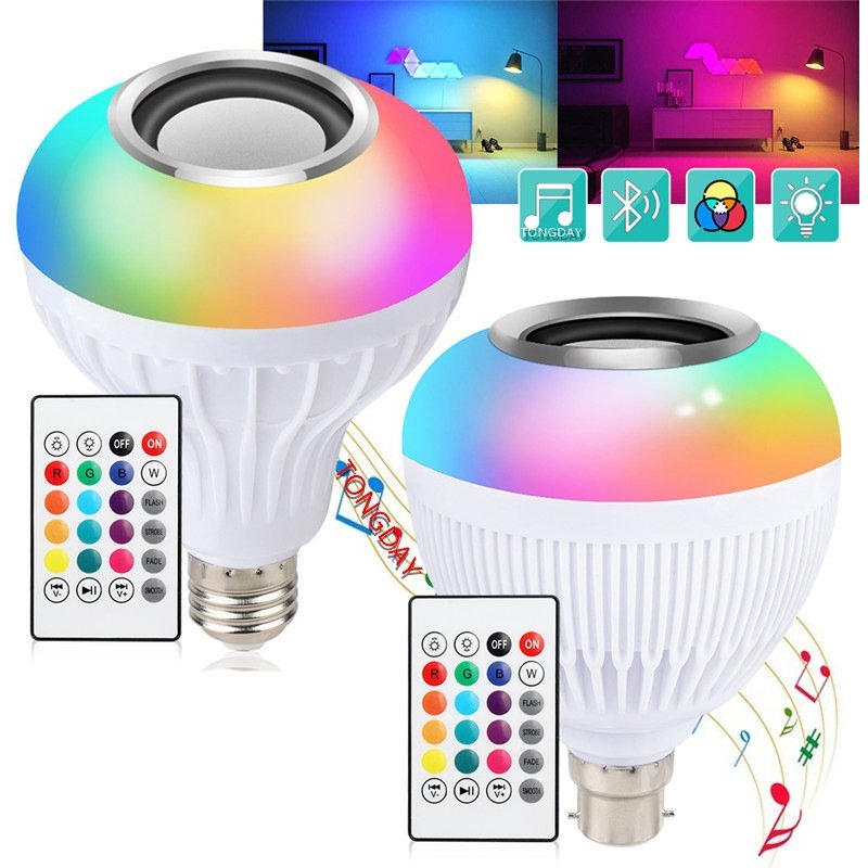 Colorful Bluetooth music bulb RGB smart Bluetooth music bulb E27 wireless APP remote control music stage lamp