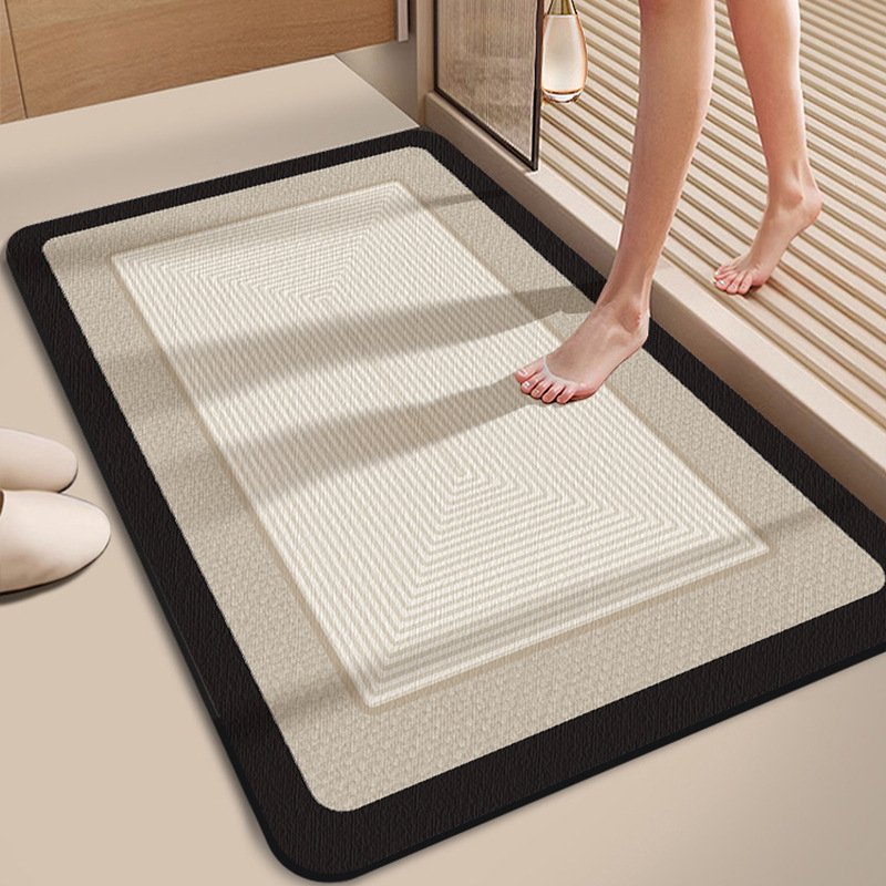 Home Garden Modern Simple Bathroom Floor Mat Soft Diatom Mud Door Mat Water Absorbing Non Slip Toilet Foot Mat Toilet Threshold Mat