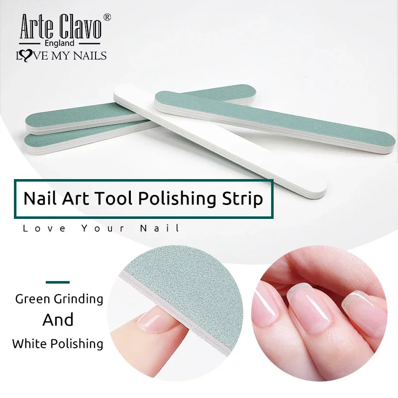 Arte Clavo Professional Fashion Sponge Nail File Double Side Buffer Nail Manicure Polish Sanding Nail Buffer DIY Nail Art Tools