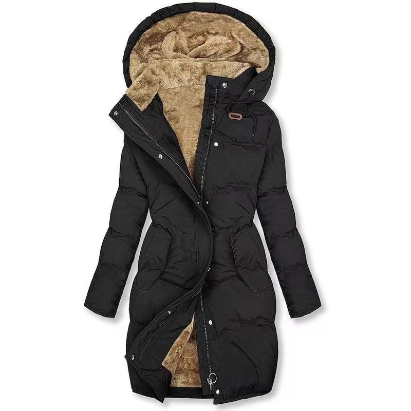 Women's Coat With Plush Collar And Pocket Fashion Women's Coat