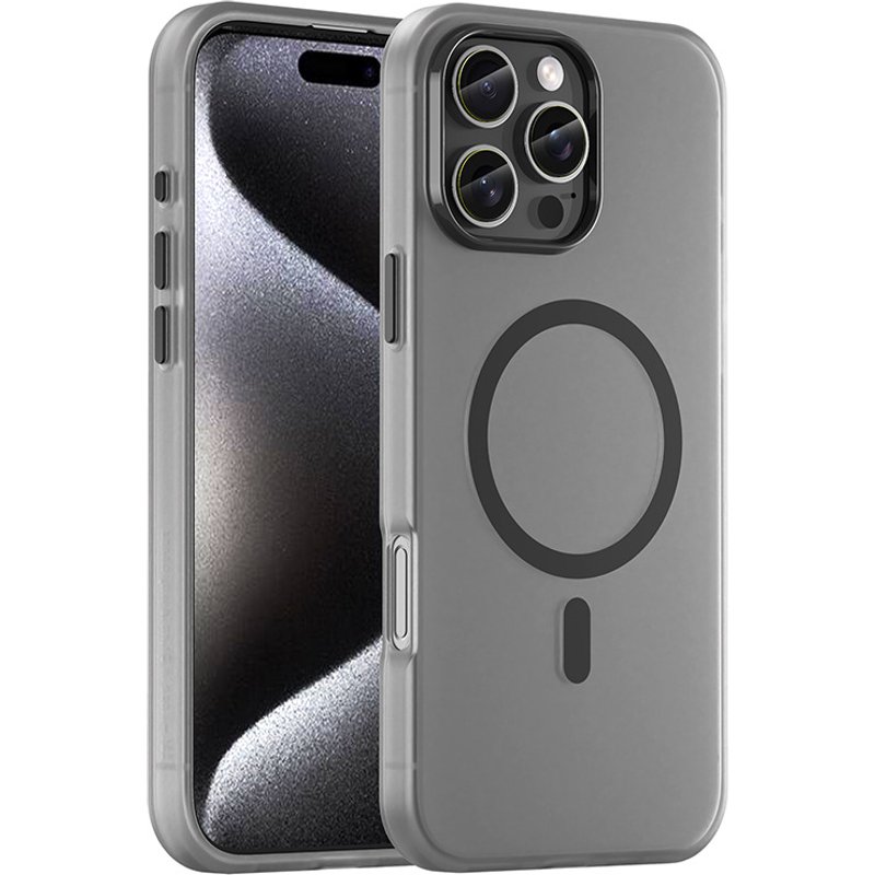 Suitable For IPhone 16Pro Max Matte Skin Feel Magnetic Mobile Phone Case 11-16 Soft Shell Mobile Phone Protective Case