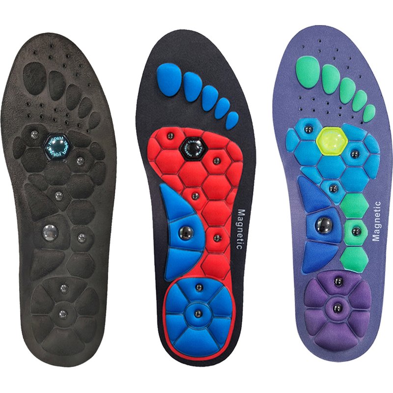 Magnetic massage insoles New foot acupoint magnetic therapy health care arch pads Sweat absorbing breathable meridian dredging insoles
