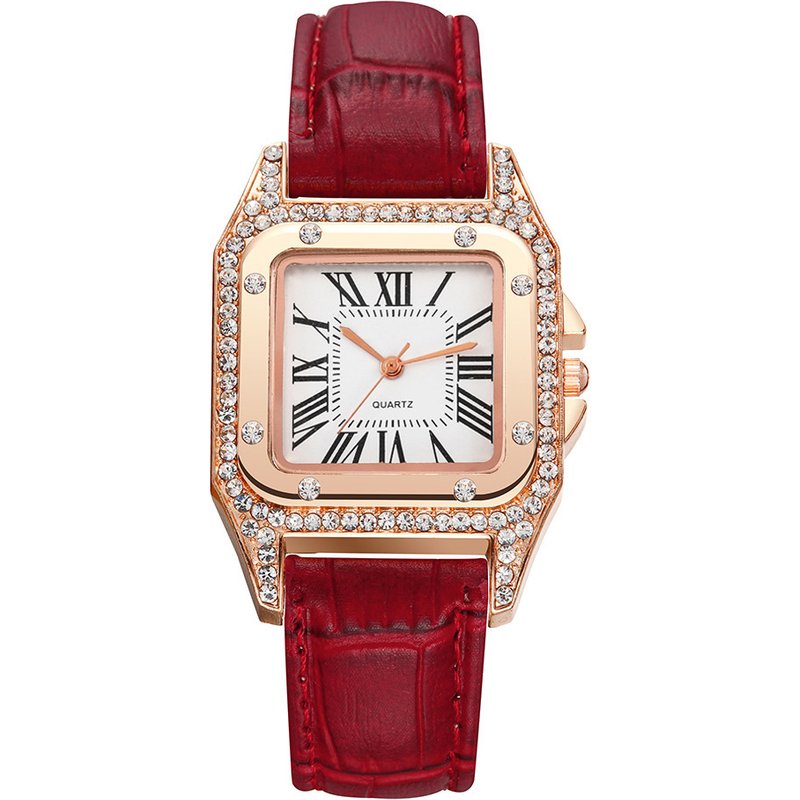 Internet Red fashion diamond ladies belt watch women's quartz watch manufacturers wholesale Women's Watch card to small square watch
