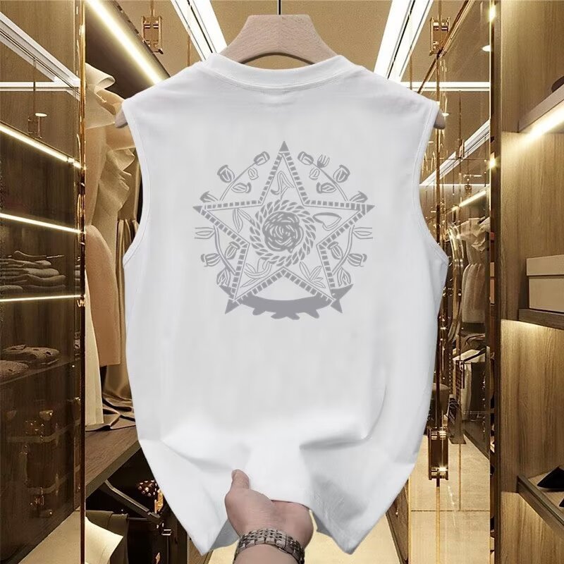 Men's Clothing Cotton Short Sleeve Printed Casual T Shirts