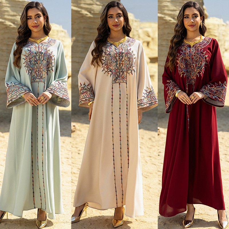 Women's Clothing Middle East Robe Clothing Arab Robe Embroidered Dress