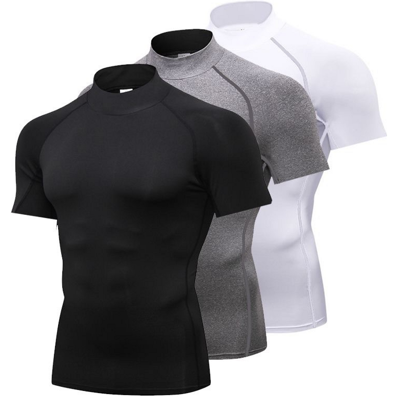 Men's Clothing Men's T Shirt Clothing Sports Tights Gym Training Compression Clothes Basketball Quick Drying Running Short Sleeves