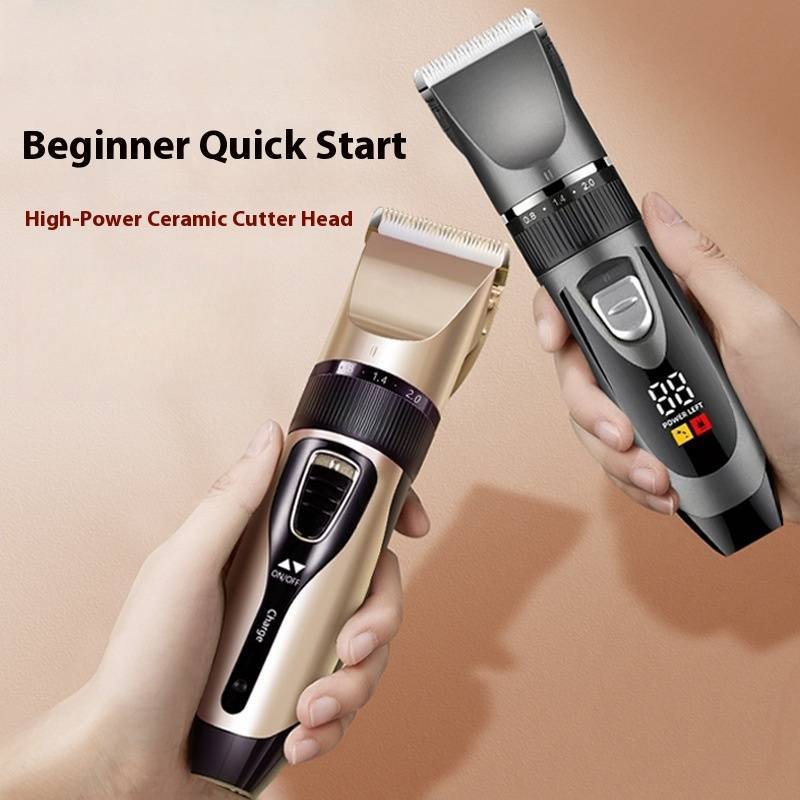 Professional Cordless Hair Clipper For Men & Women - Barber Grade Electric Trimmer With Stainless Steel Blade, Adjustable Guide Combs