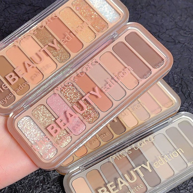 New pearl 9 color eyeshadow fine glitter matte delicate not easy to take off makeup makeup tray