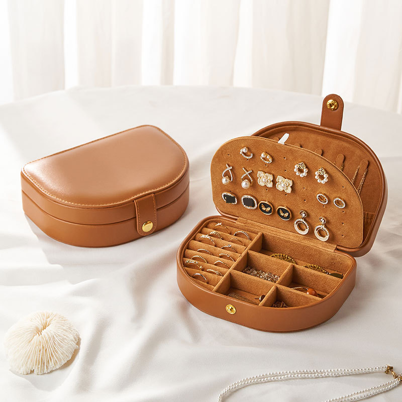 Vintage Jewelry Box Travel Portable Earrings Earrings Rings Necklace Jewelry Gold Anti Oxidation Exquisite Storage Box