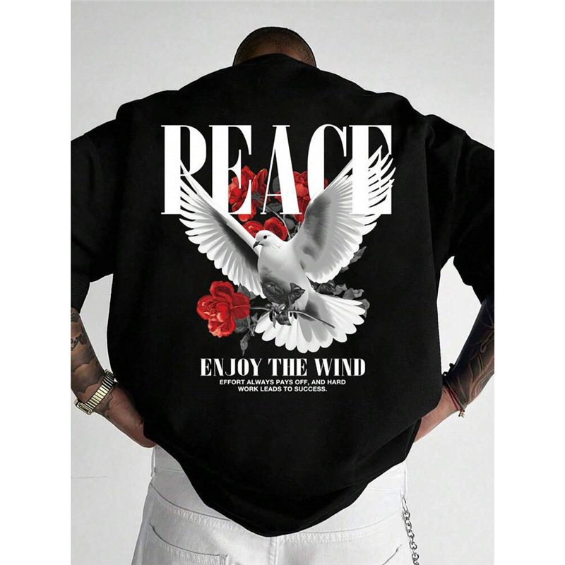 HOOK ON YOU Retro Streetwear T-Shirt – 100% Cotton Oversized Tee With EMRG Engraved Logo (XS-XXXL, Breathable, Japanese-Inspired Minimalist Style)