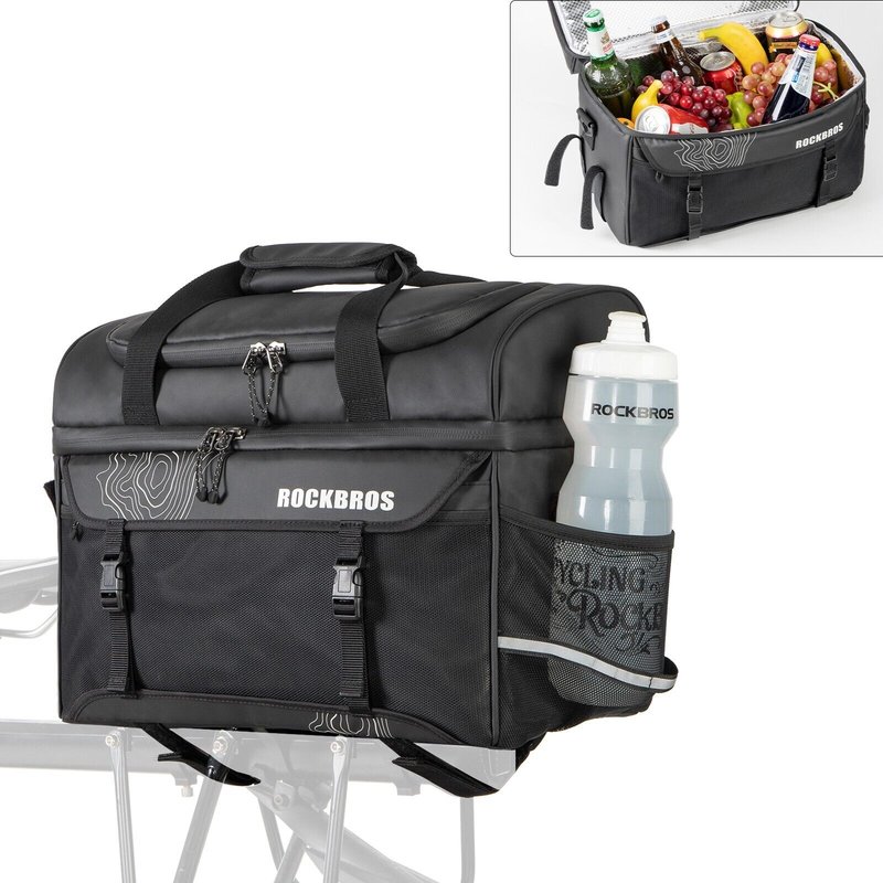 ROCKBROS Cooler Bag, Bicycle Picnic Bag, Mountain Bike (MTB) Luggage Carrier Bag, Saddle Bag