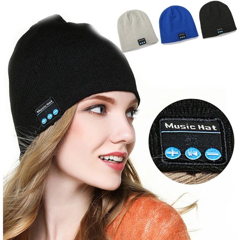 Bluetooth Beanie Earphone Music Hat Winter Wireless Headphone Cap Headset With Mic Sport For IPhone Xiaomi Samsung Phone